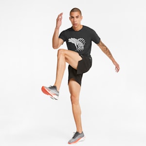 Logo Short Sleeve Men's Running  T-shirt, Puma Black