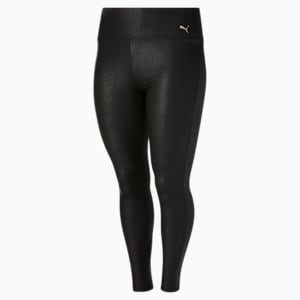 Moto High Waist 7/8 Women's Tights PL, Puma Black-Gold, extralarge