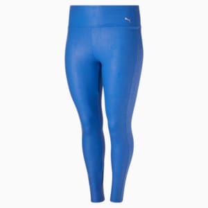 Moto High Waist 7/8 Women's Tights PL, Nebulas Blue-Silver