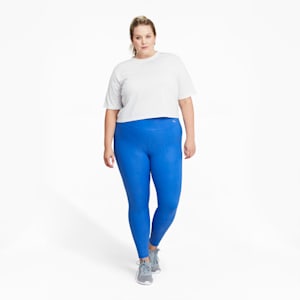 Moto High Waist 7/8 Women's Tights PL, Nebulas Blue-Silver