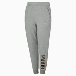 Moto Women's Training Joggers PL, Medium Gray Heather-Rose Gold