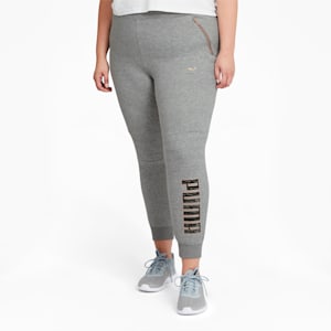 Moto Women's Training Joggers PL, Medium Gray Heather-Rose Gold