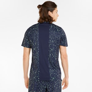 Printed Men's Training T-Shirt, Peacoat
