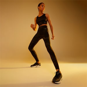 Studio Printed High-Waisted Women's Training Leggings, Puma Black