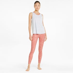 Studio Printed High-Waisted Women's Training Leggings, Rosette