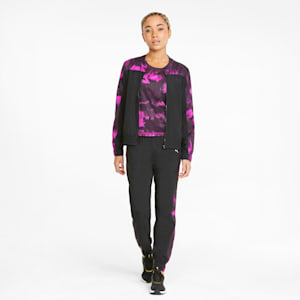 Favourite Printed Women's Training Tracksuit, Puma Black-Deep Orchid-AOP