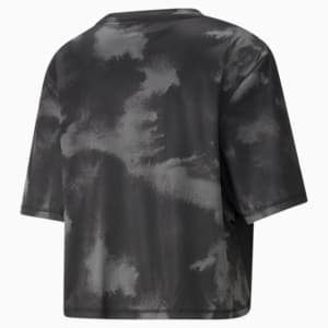 Favourite Printed Crop Short Sleeve Women's Training  T-shirt, Puma Black-AOP Q1