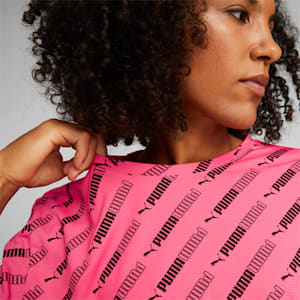 Favourite Printed Crop Short Sleeve Women's Training  T-shirt, Sunset Pink