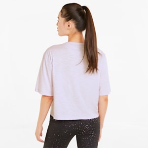 Graphic Recycled Boxy Women's Training  T-shirt, Lavender Fog