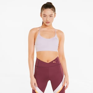 Low-Impact Strappy Women's Training Bra, Lavender Fog, extralarge-IND