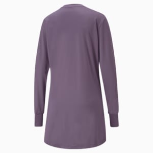 Modest Activewear Long Sleeve Training Tee Women, Purple Charcoal