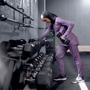 Modest Activewear Women's Training T-Shirt, Purple Charcoal, extralarge-IND