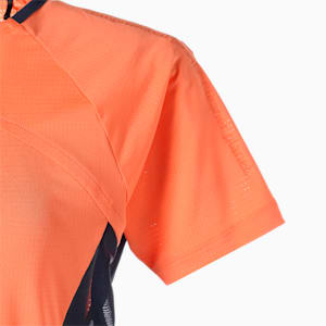 ウィメンズ ランニング FIRST MILE クロップ 半袖 Tシャツ, Deep Apricot-Dark Slate