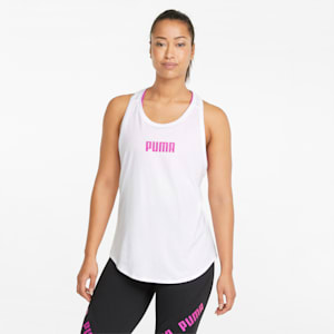 Logo Women's Training Tank Top, Puma White-Deep Orchide PUMA