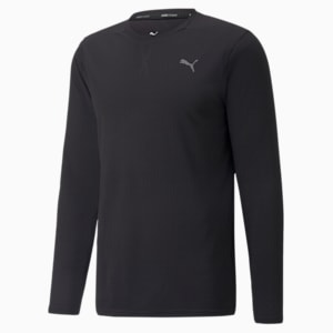 Playera para entrenar de manga larga STUDIO Waffle para hombre, Puma Black
