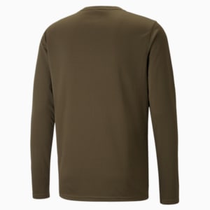 Studio Waffle Long Sleeve Men's Training Tee, Deep Olive, extralarge