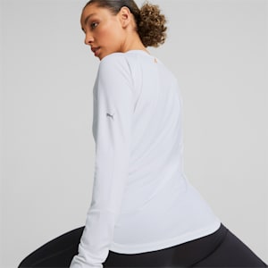 Camiseta para correr de mangas largas CLOUDSPUN para mujer, Puma White