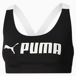Brassière de fitness à maintien modéré Fit Femme, Puma Black, extralarge