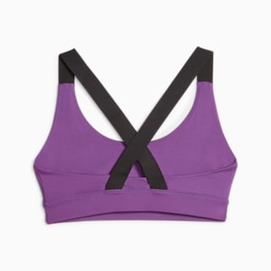 Fit Mid Impact Training Bra, Purple Pop-PUMA Gold, extralarge-IND