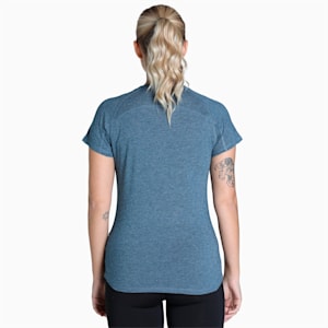 Run Logo Short Sleeve Running Women's T-Shirt, Marine Blue, extralarge-IND