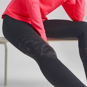Graphic High Waist 7/8 Women's Running Leggings, Puma Black, extralarge-IND