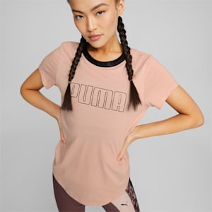 T-shirt d'entraînement à manches courtes Safari Glam, femme, Quartz rose