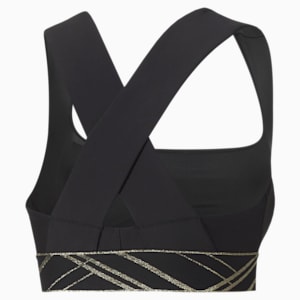 Mid Impact Deco Glam Women's Training Bra, Puma Black-deco glam, extralarge-IND