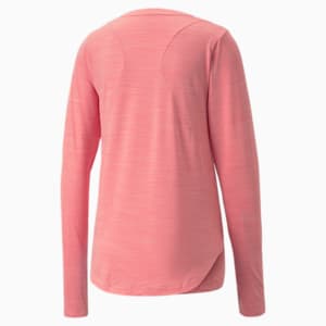 Camiseta para correr de manga larga CLOUDSPUN para mujer, Carnation Pink Heather