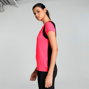 Train All Day Training Women's T-Shirt, Sunset Glow-PUMA Black, extralarge-IND