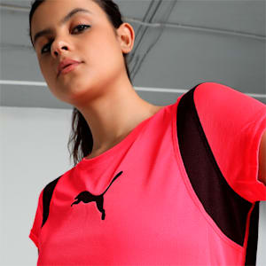 Train All Day Training Women's T-Shirt, Sunset Glow-PUMA Black, extralarge-IND