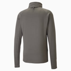 Run CLOUDSPUN High-Neck Long-Sleeve Men's Running Shirt, CASTLEROCK Heather, extralarge