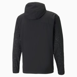 Reflective Printed Woven Running Jacket Men, CASTLEROCK-Puma Black