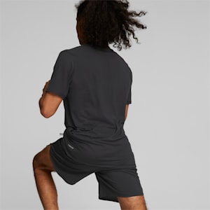 Shorts para correr estampados PLCD de 7" para hombre, Puma Black-Puma Aged Silver