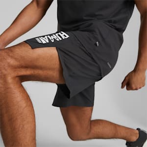 Shorts para correr estampados PLCD de 7" para hombre, Puma Black-Puma Aged Silver