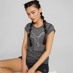Favourite Heather Cat Training Tee Women, Puma Black Heather