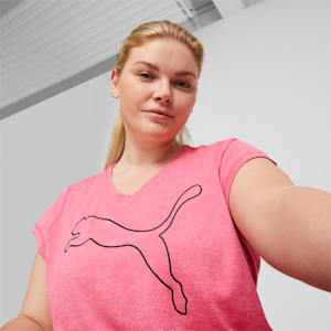 Favourite Heather Cat Training Tee Women, Sunset Pink Heather-outline CAT