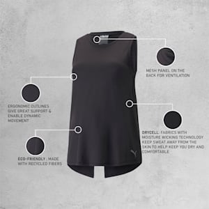 Maternity Women's Relaxed Fit Training Tank Top, Puma Black, extralarge-IND