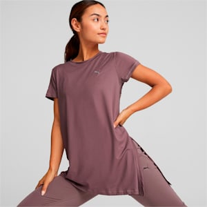 ウィメンズ マタニティ ヨガ スタジオ オーバーサイズド 半袖 Tシャツ, Dusty Plum