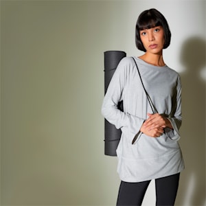 Maternity Bell Sleeve Women's T-Shirt, Light Gray Heather