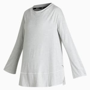 Maternity Bell Sleeve Women's T-Shirt, Light Gray Heather