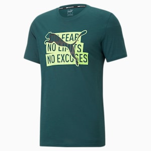 Performance Slogan Cat Training Men's T-Shirt, Varsity Green