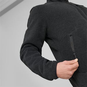 SEASONS Men's Full-Zip Running Fleece, PUMA Black Heather-Silver, extralarge-GBR