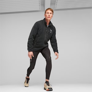 SEASONS Full-Zip Men's Running Fleece, PUMA Black Heather-Silver