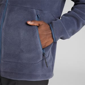 SEASONS Full-Zip Men's Running Fleece, Inky Blue, extralarge