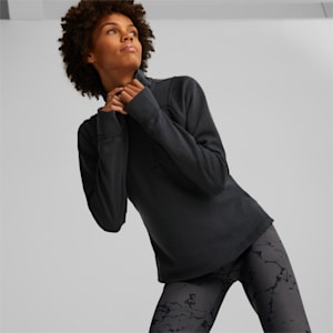 SEASONS Half-Zip Women's Running Pullover, Puma Black