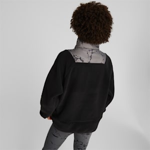 SEASONS Women's Fleece Running Pullover, Puma Black-CASTLEROCK