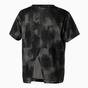 ウィメンズ ヨガ スタジオ AOP トレンド 半袖 Tシャツ, Puma Black-Paint Stroke print