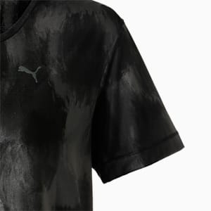 ウィメンズ ヨガ スタジオ AOP トレンド 半袖 Tシャツ, Puma Black-Paint Stroke print