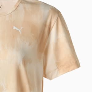 ウィメンズ ヨガ スタジオ AOP トレンド 半袖 Tシャツ, Pristine-Paint Stroke print