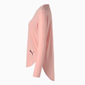 ウィメンズ ヨガ スタジオ トレンド 長袖 Tシャツ, Rose Quartz